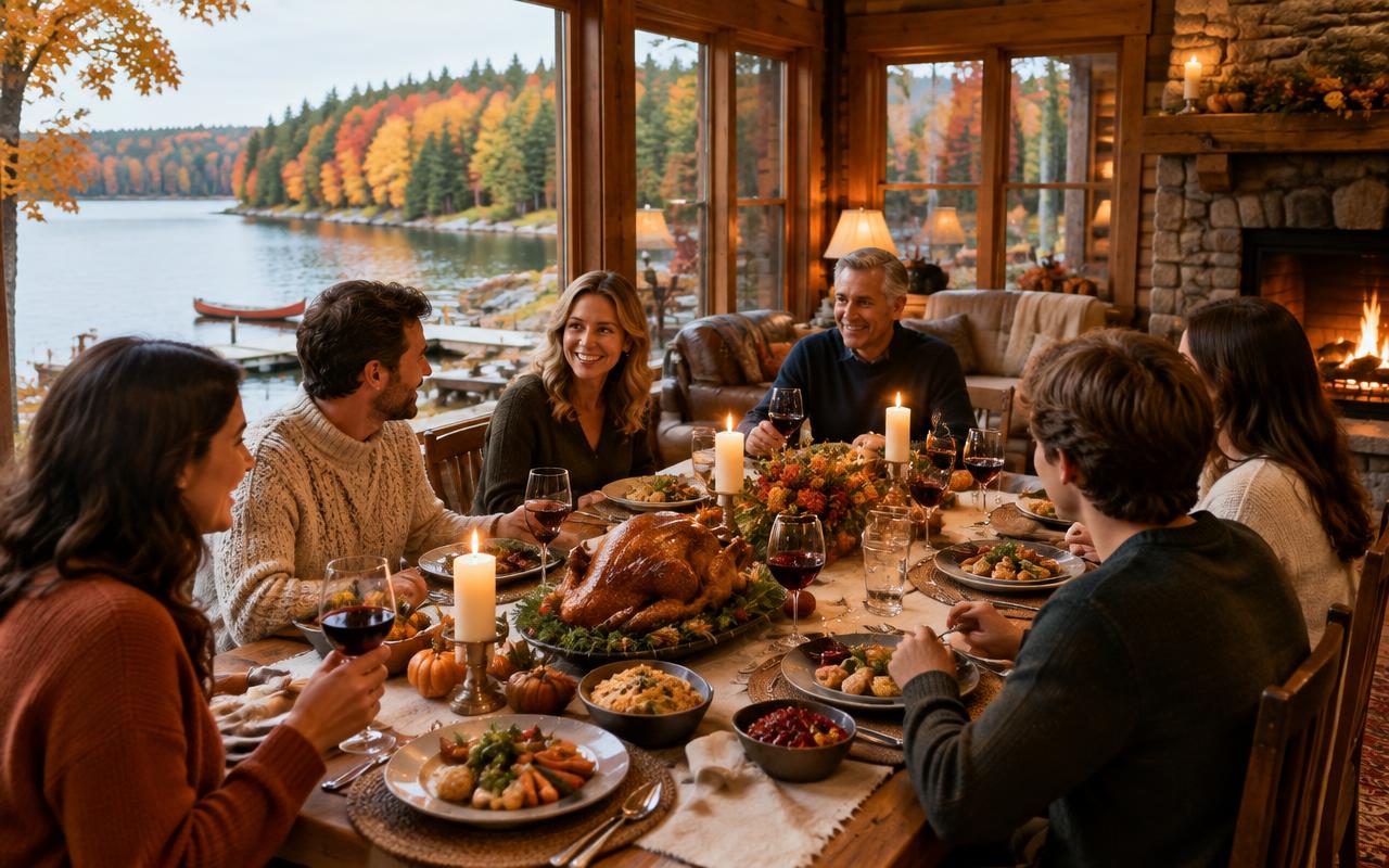 Canadian Thanksgiving travel illustration