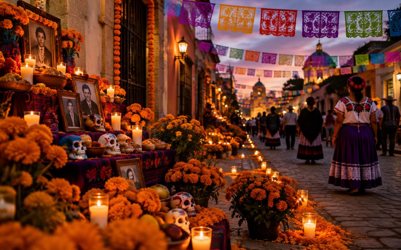 Día de los Muertos travel illustration