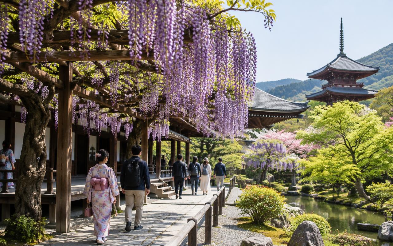 Japanese Golden Week travel illustration
