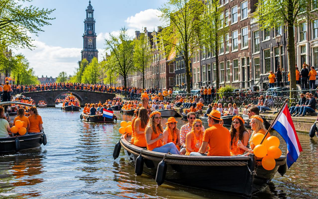 King's Day travel illustration