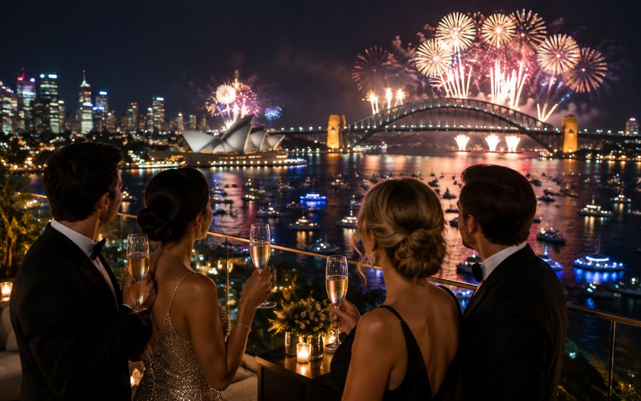 New Year's Eve travel illustration