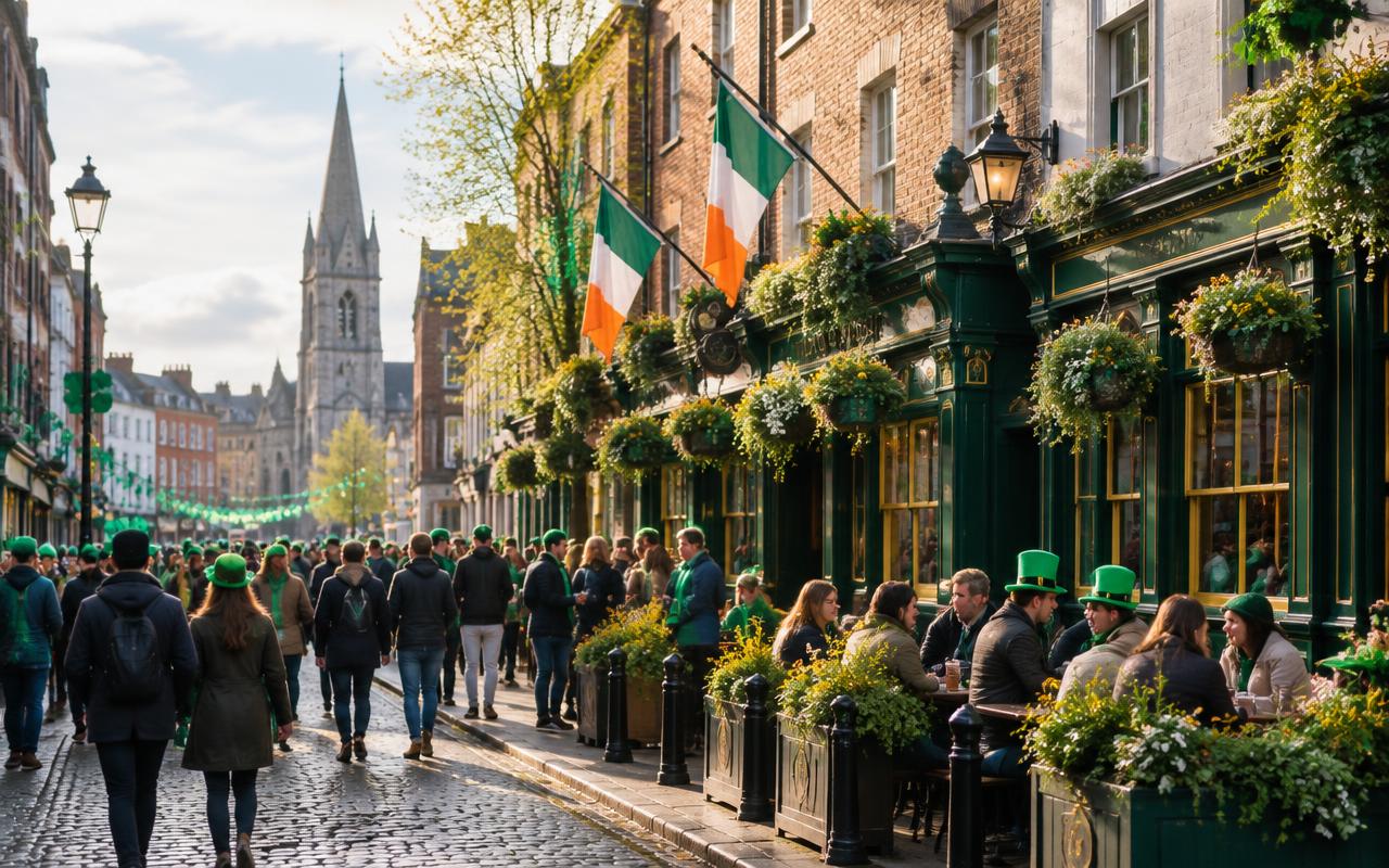 St. Patrick's Day travel illustration