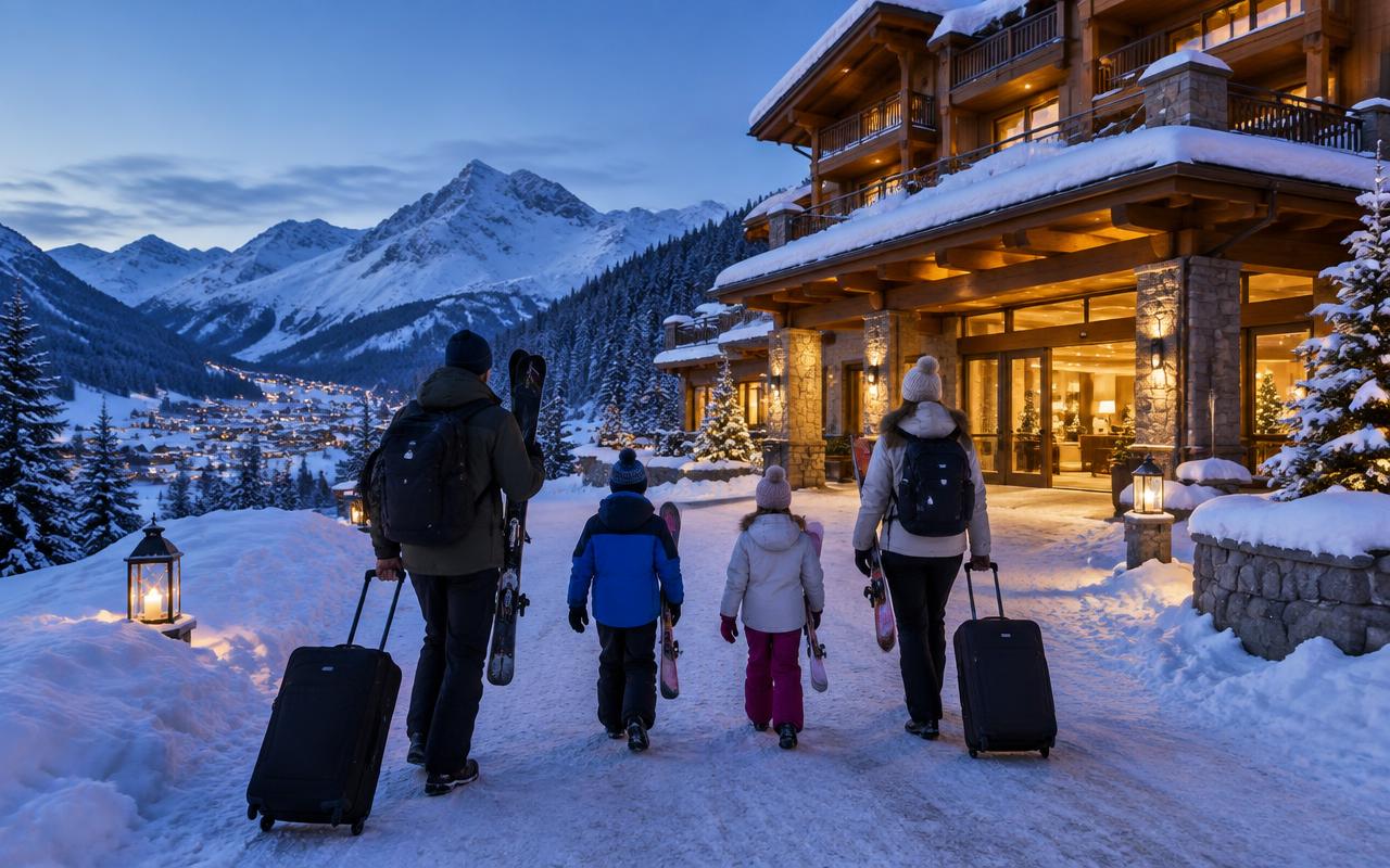 Winter Break travel illustration